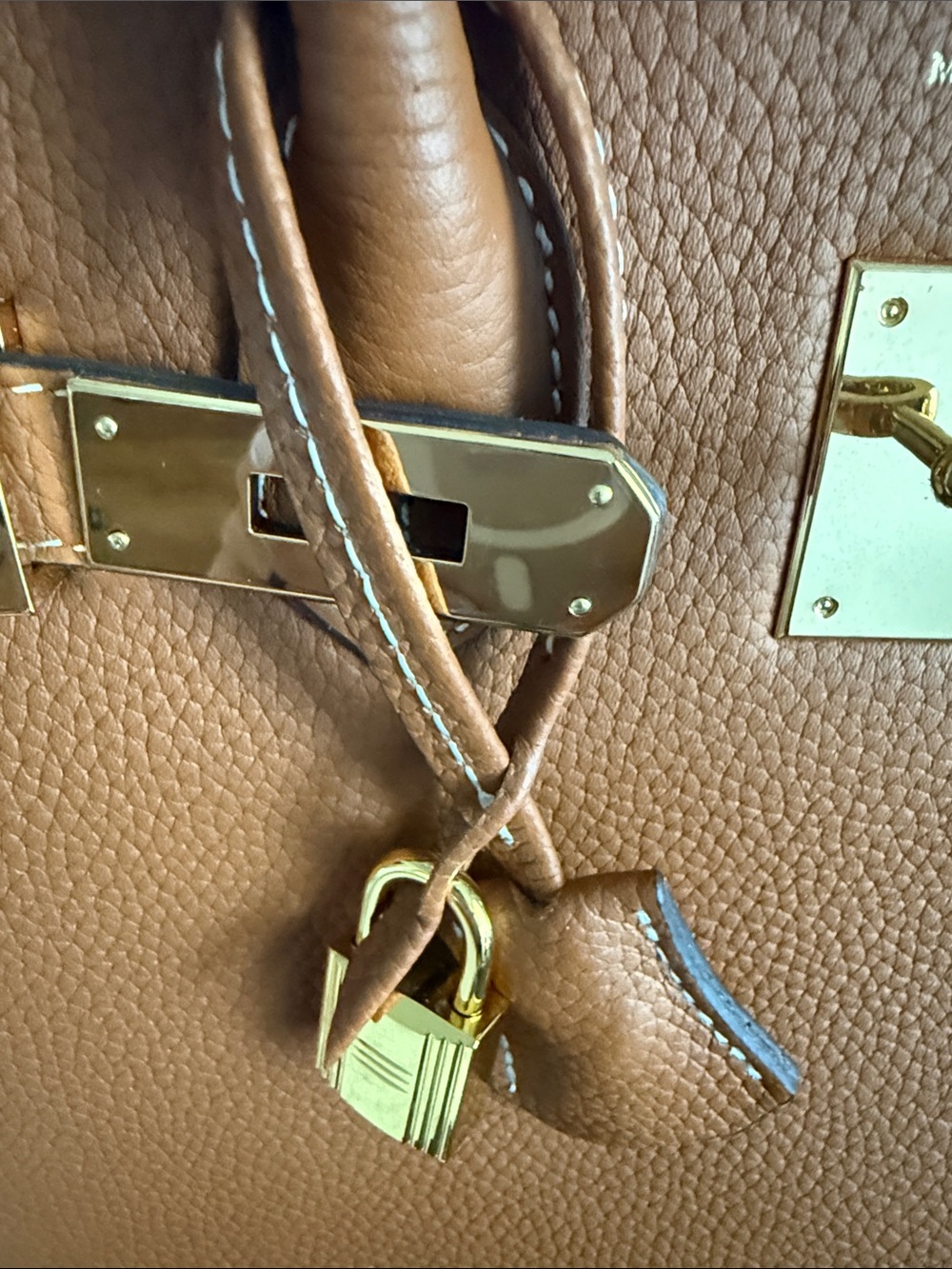 Classic Leather Top-Handle Bag in Tan - Picture 5 of 11